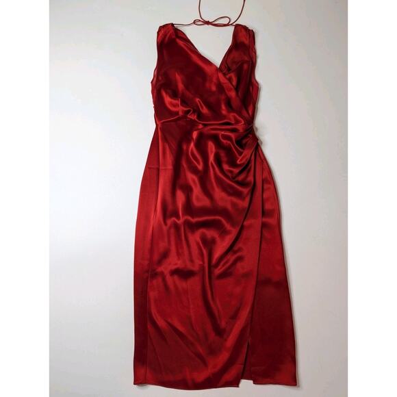 REISS Lucine Draped Cocktail Dress Red Valentine's Size S? See Measurements - Picture 12 of 16